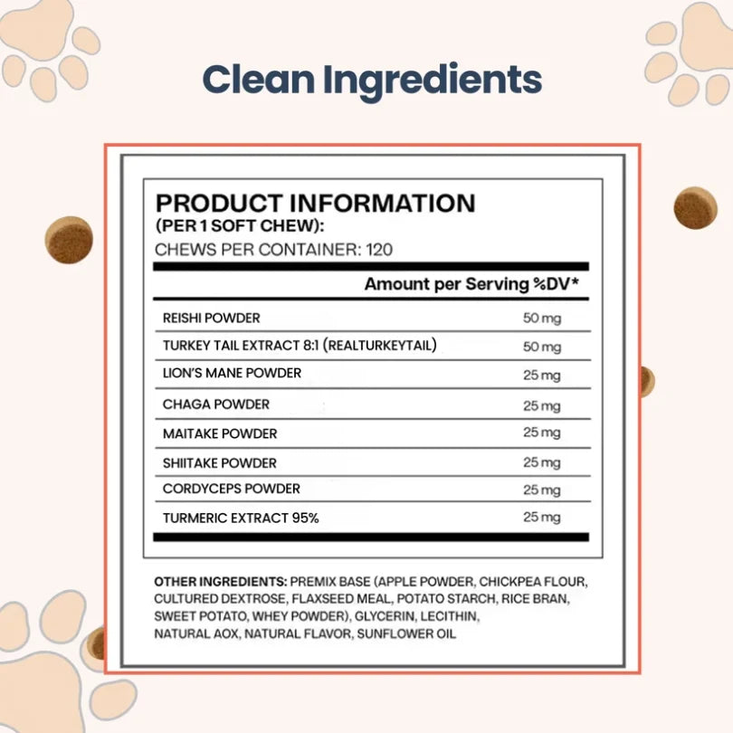 Premium Mushroom CCL Defense Chews